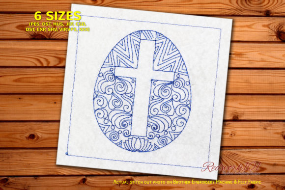 Christian Cross Sketch on Easter Egg Review