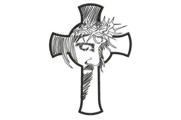 Jesus on the Cross: A Timeless Embroidery Design for Faithful Gifts