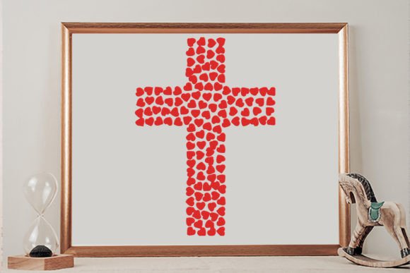 Review: Christian Cross Made of Hearts Design