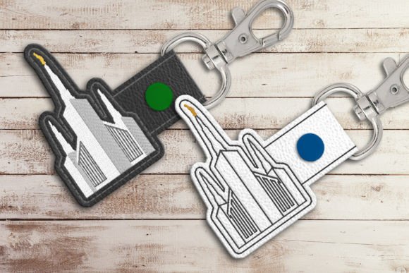 Review: LDS Portland Oregon Temple ITH Key Fob for Craft Fairs