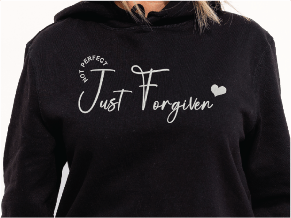 Review: Not Perfect Just Forgiven Christian Quote Design