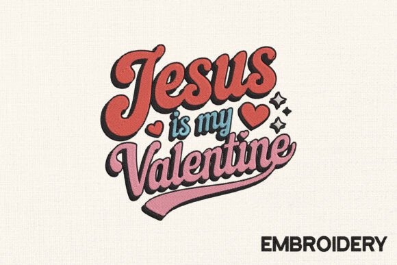 Valentine Jesus: A Unique Embroidery Design for Etsy Sellers