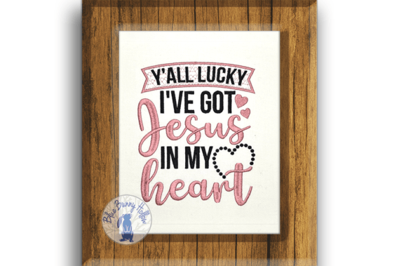Y All Lucky: A Charming Jesus Embroidery Design Review